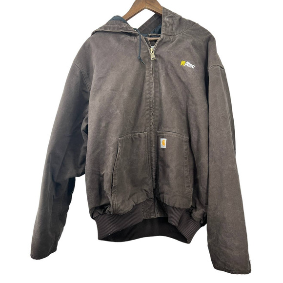 Carhartt Brown Canvas Jacket Coat Washed Duck Insulated Lined Men's Size XXL - Picture 1 of 11